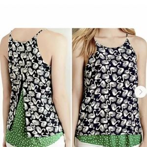 Anthropologie Porridge Swan Layered Tank XS